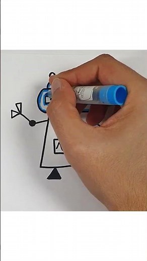 🤖 How to Draw Robot - Easy Drawing #easydrawing #drawingtutorial #drawing #howtodraw #draw #drawings