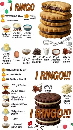 ‼️ Ringo Facili con Camilla 🇬🇧 Easy Ringo Cookies. 🇩🇪 Einfache Ringo-Kekse #ricettefaciliconcamilla