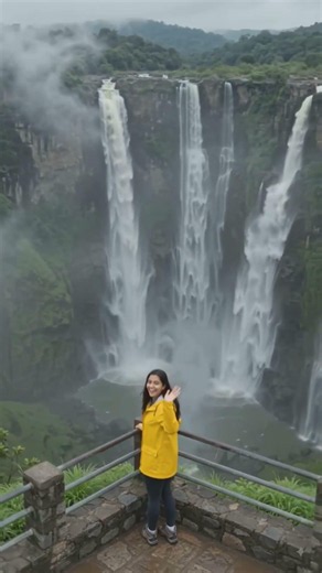 Jog Falls is the second-highest plunge waterfall in India Located Shivamogga district of Karnataka