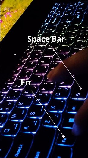 Fn + Space = Instant Keyboard Glow! Quick Laptop Hack