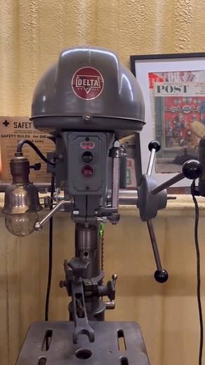 12 reactions | "Great Depression, WW2, Gloden Age, and the space race. This Delta drill presses with original paint have seen it all." #drillpress #history #vintagetools #thewaywewere #collection #deltatools @oldtimeytools Thanks for the share! | Delta Machinery | Facebook