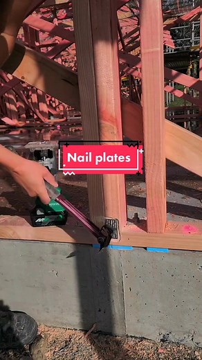 Installing Nail Plates for Flush Timber Frames