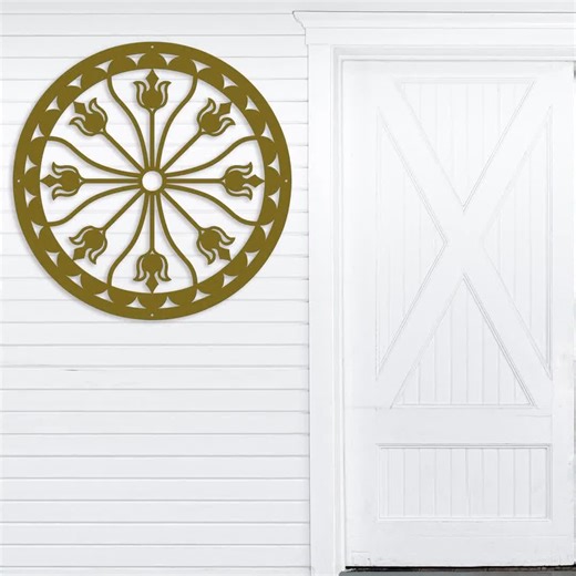 Die-cut Metal Amish Hex Sign for Your Modern Farmhouse-barn Star- PA Dutch Folk Art-barn Sign Wall Decoration-tulip Hex Sign-folklore Art - Etsy