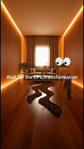 Watch AI turn an old living room into a luxury epoxy river floor! #shorts #luxuryhome #roomtransform