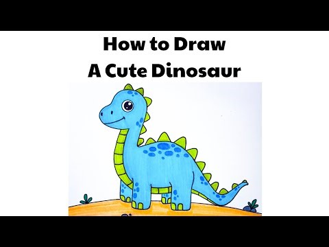 How to Draw a Cute Dinosaur | Easy Drawing for Kids
