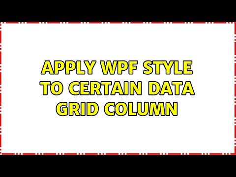Apply WPF Style to certain data grid column