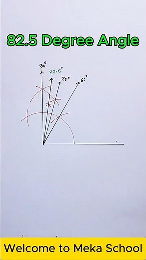 How to Draw 82.5° Angles Easily #shorts #geometry #angleconstruction
