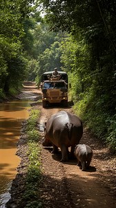 12M views · 59K reactions | Hippo Blocks The Road For Good Reason! #Animals #Wildlife #Rescue | Paul & Friends | Facebook