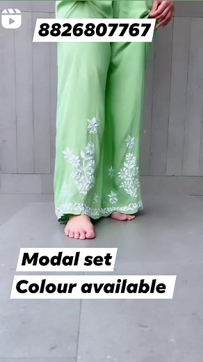 9.9K views · 31 reactions | Pure modal fabric premium chikankari top bottom matching set Booking number 8826807767 https://wa.me/message/6JTJ7HDBHA4ZI1 Size m l XL xxl xxxl Bottom freee size | Enterprising DiVvaz Shopping Page | Facebook