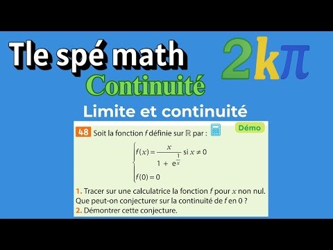 48p124 f(x) est-elle continue en 0 ? Voici la méthode simple
