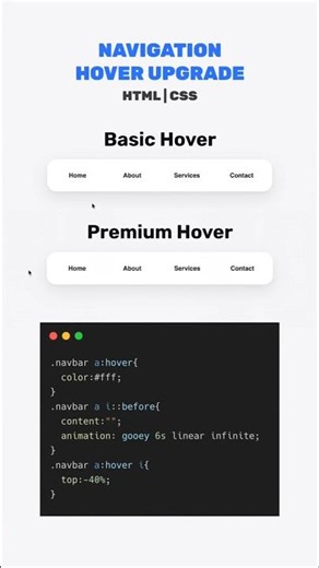 Navigation Hover Upgrade ✨HTML | CSS #css #webdesign #coding