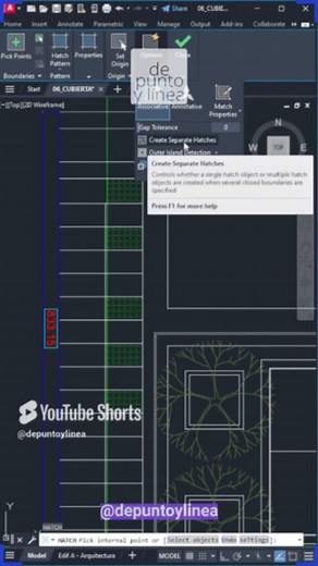13K views · 258 reactions |  Aprende a crear hatch o sombreados separados en CAD | Tips AutoCAD En este video revisaremos como crear varios hatch separados entre sí, con esta sub herramienta de Hatch en AutoCAD. Suscribete para más contenido! https://www.youtube.com/c/depuntoylinea #arquitectura #arquitecto #ingenieria #ingenieriacivil #TUTORIAL #TIPS #autocadtips #architecture #architect #autocadtutorial #revit #cad | De Punto y Línea | Facebook