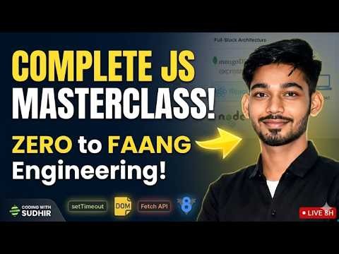 Master JavaScript From Scratch to Advanced Level | Live Mega Class by Sudhir Sir