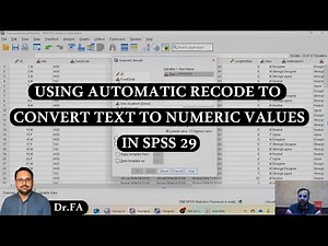Using Automatic Recode to Convert Text to Numeric Values in SPSS 29