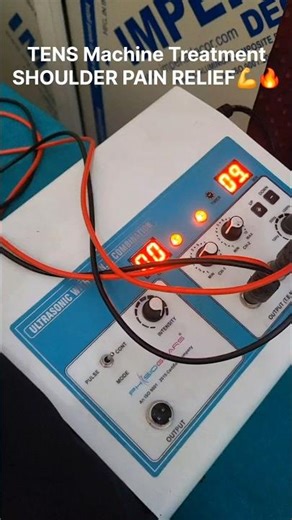 Shoulder pain TENS machine therapy 💪🔥 #tens #therapy #youtubeshorts #shorts