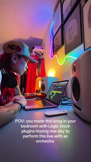 I have no formal music background, I’m leading with my ears and my heart 😩 #originalsong #newmusic #newartistontiktok #bedroomartist #singersongwriter #orchestra #logic #logicprox #wlw