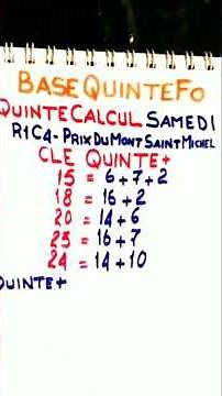 #quinté #calculus #samedi