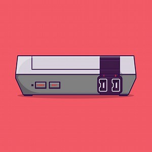 Download Retro video game cartoon vector icon illustration. Gaming icon isolated flat