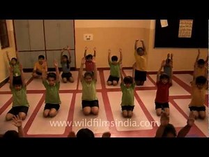 Yoga class for students at Shri Ram School, Vasant Vihar