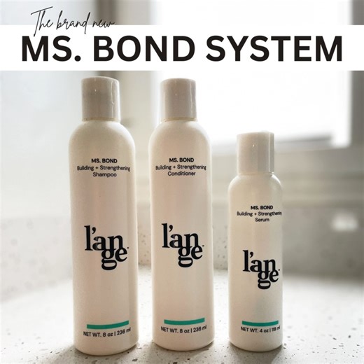 💥Introducing the Ms. Bond System from L'ange. A revolutionary 3-step system made to restore hair bonds and protect from future damage. http://t.langehair.com/SHJfj 💥The shampoo and conditioner are formulated with a revolutionary ingredient: GranRepair PowerBond. This ingredient penetrates damaged hair fibers. It repairs & restores broken hair bonds caused from chemical & color treatments, hot tools and environmental aggressors. 💥The Serum contains ▪ Silk Amino Acids. This reconstructs damaged