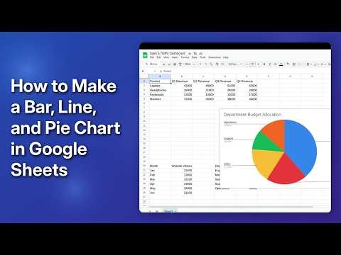 Bar, Line & Pie Charts in Google Sheets (Step-by-Step)
