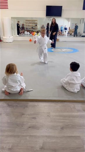 Abel's first day of Ninja Training 🥷🏻 Kids karate lesson was a success! #shorts