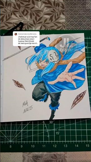Dessin de Limule ( Rimuru Tempest)#speedraw #drawing #rimurutempest #mangaart #fyp #jl_draw31