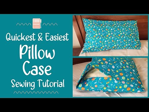 Quickest & Easiest pillow case sewing tutorial (with a foldover flap)