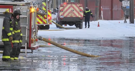 Firefighters battle flames and freezing temperatures in Detroit