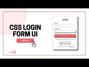 Login Form UI Design Using HTML & CSS | Modern Login Page Tutorial