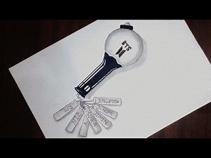 BTS Light Stick Drawing easily in 2025 // Easy Drawing