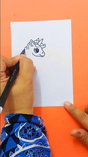 How To Draw a Cute Kawaii Unicorn | Easy step-by-step Drawing Tutorial | #shorts