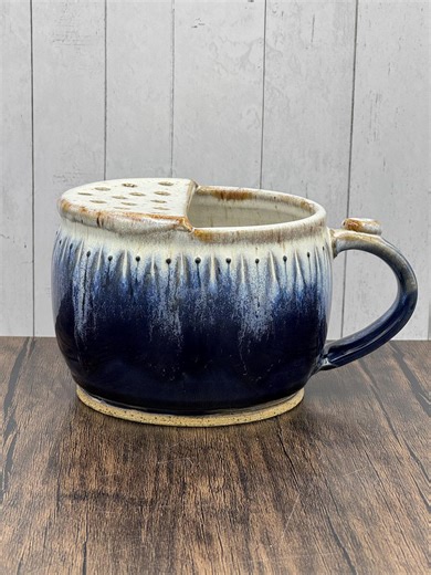 Pottery Berry Strainer, Small Pasta and Vegetable Colander, Drippy Glaze - Etsy