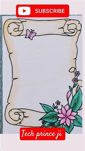 10 easy border design #trending #viral #shorts #border design