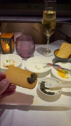 Qatar Airways Business Class Qsuite Dining Experience #qatarairways #businessclass #qsuite #travel
