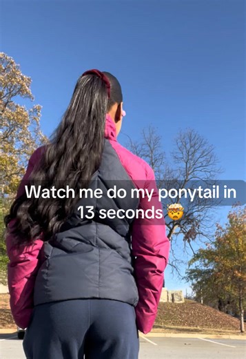 Watch me do my slick ponytail in 13 seconds. Ponytail clip in my showcase, grab yours for Christmas 💆🏽‍♀️ #ponytail #ponytailtutorial #atlantahairstylist #ponytails #fyp