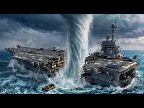 MEGA TORNADO vs USS Gerald R. Ford (CVN-78) — Mega Tsunami Aftermath | AI VFX