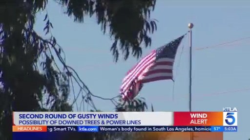 Santa Ana winds knock out power to hundreds in LA