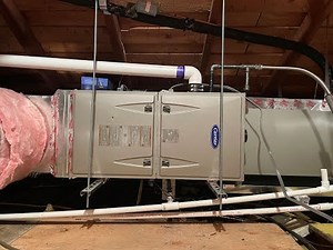 Installation of New Carrier Furnace and Ductwork in an Attic