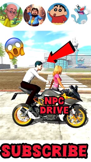 npc drive bike 😱 In indian bikes driving 3D 🔥 || GTA v mod #shorts