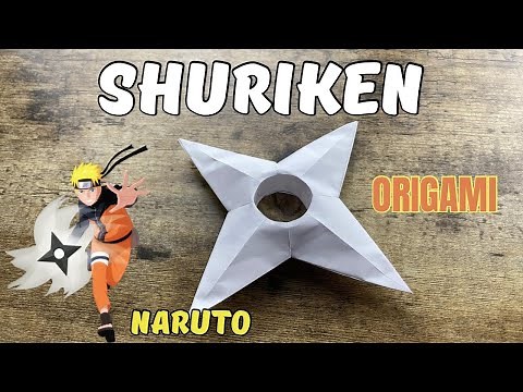 ORIGAMI NARUTO SHURIKEN CRAFTING TUTORIAL | DIY EASY NINJA STAR SHURIKEN ORIGAMI WORLD WEAPON CRAFT