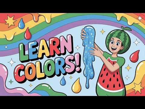 Learn Colors for Kids Compilation 🌈✨ | Slime, Sparkle & Rainbow Colors | Learn With Miss Melon 🍉
