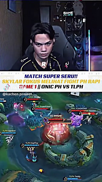 Reaksi Skylar MPL PH Game 1 ONIC vs TLPN