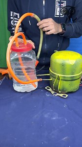 how compressor air pressure power turned into water pumping spry without motor | Creative Own