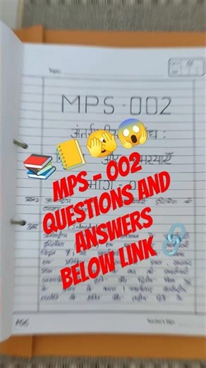 IGNOU MPS-002 ALL QUESTIONS AND ANSWERS CHECK BELOW LINK 🔗 #ignou #study #students #material #study