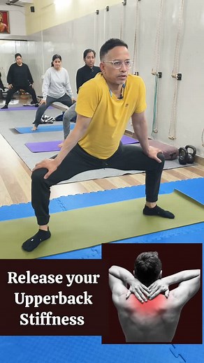 Release Upper Back Stiffness with These Simple Yoga Poses : Feeling tightness or stiffness in your upper back? Long hours at a desk, poor posture, or stress can cause discomfort. Here are 2 yoga poses to release tension and improve mobility in your upper back. . . #upperbackstiffness #yogadhara #releasetightmuscles #flexibility #shoulderstiffness #mobility #strength&movement # | Yogadhara wellness