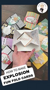 How to make explosion fun fold cards. See the full video on my blog. #stampinup #paperpumpkin #safaricelebration #funfolds #explosioncards | Stamp With Tami White - Stampin Up Independent Demonstrator - DIY Crafts