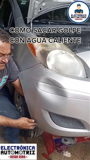 HOW TO REMOVE A DENT WITH HOT WATER!!! #automotiveelectronics #automobile
