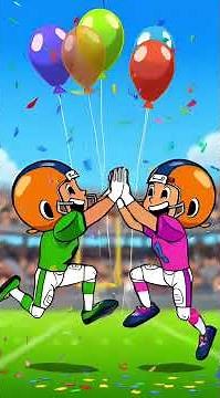 Fun American Football Cartoon for Kids 🏈 | Touchdown Animation Short | Kids Sports Video