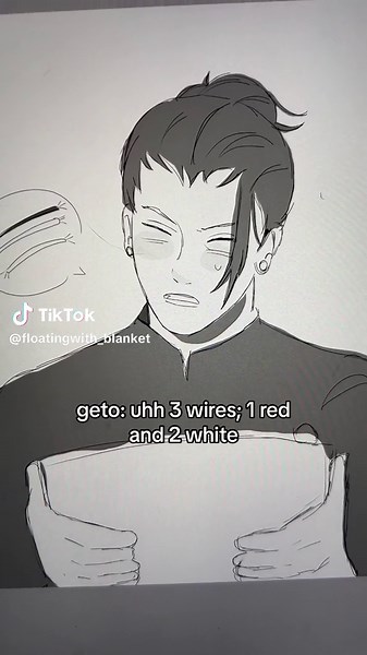 What Color Is The Red Wire Game - JJK Manga Illustration